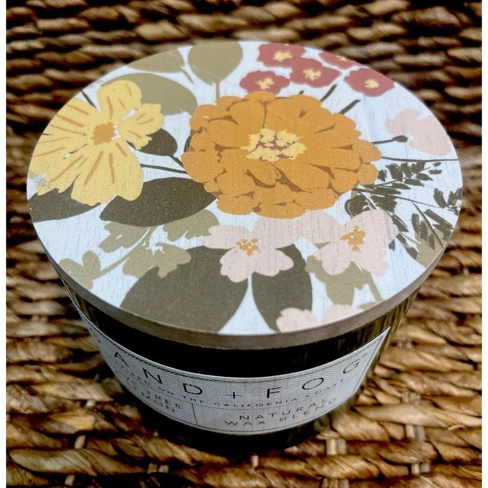 Sand & Fog 2 Wick OLIVE TREE & LEMON Natural Wax Blend Candle 12 oz Jar NEW HTF!